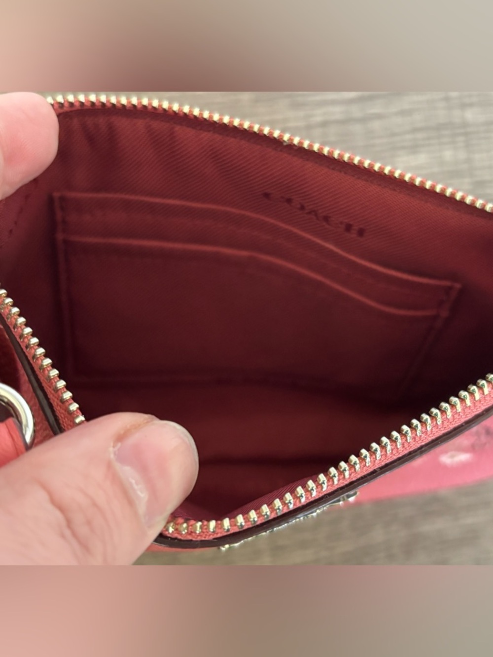 EUC Coach Floral 💐 Leather Wristlet - Picture 5 of 11